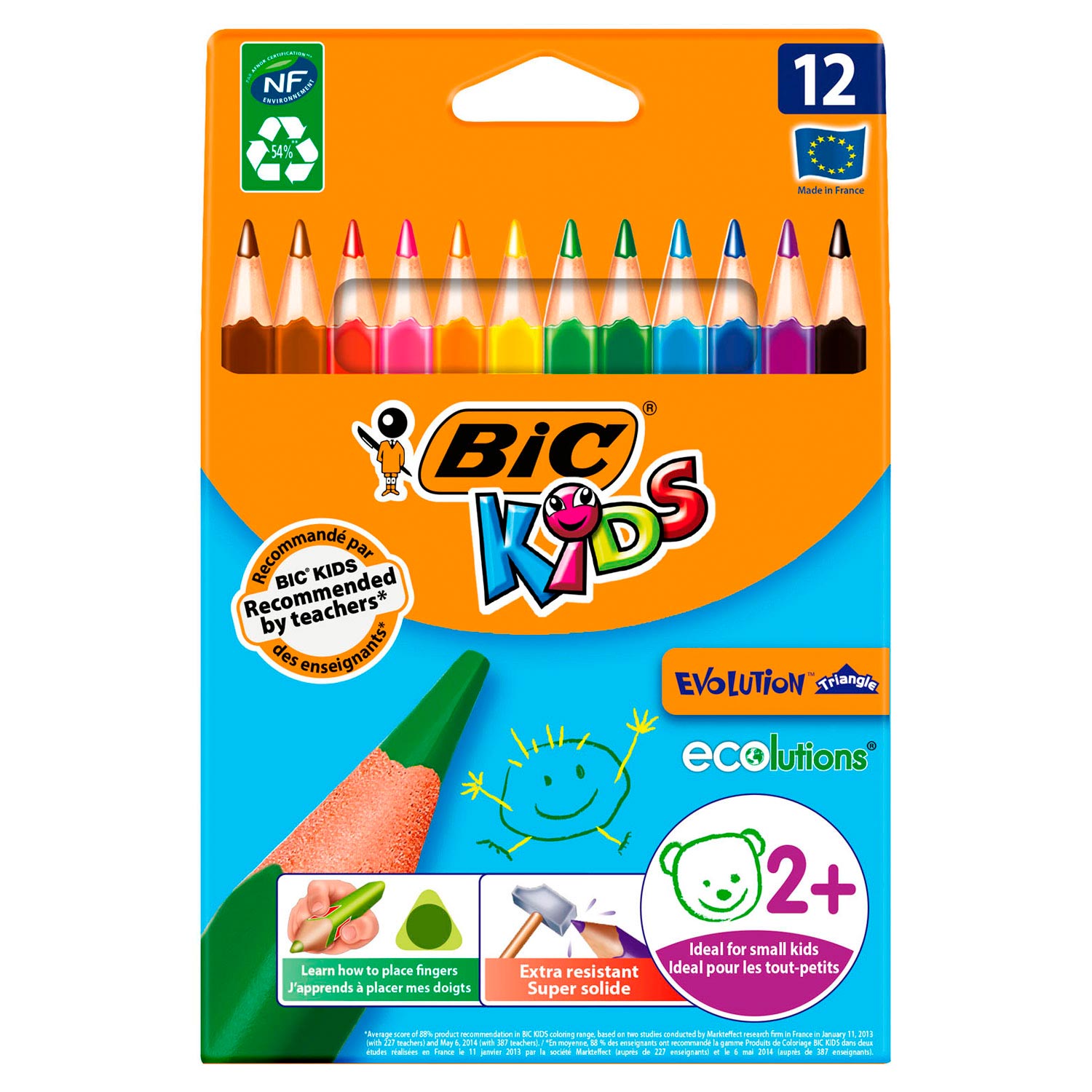 Bic kids ecolutions evolutiedriehoek, 12st.