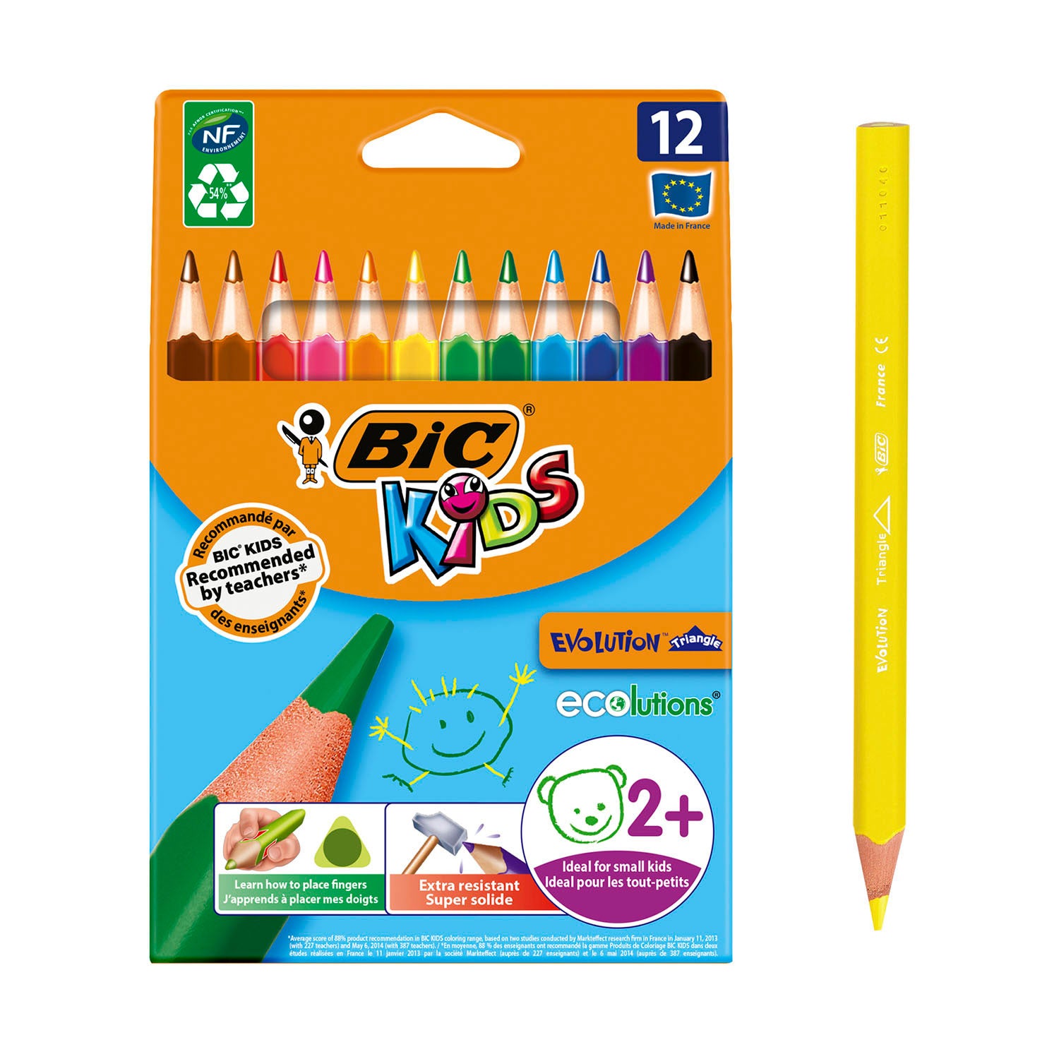 Bic kids ecolutions evolutiedriehoek, 12st.