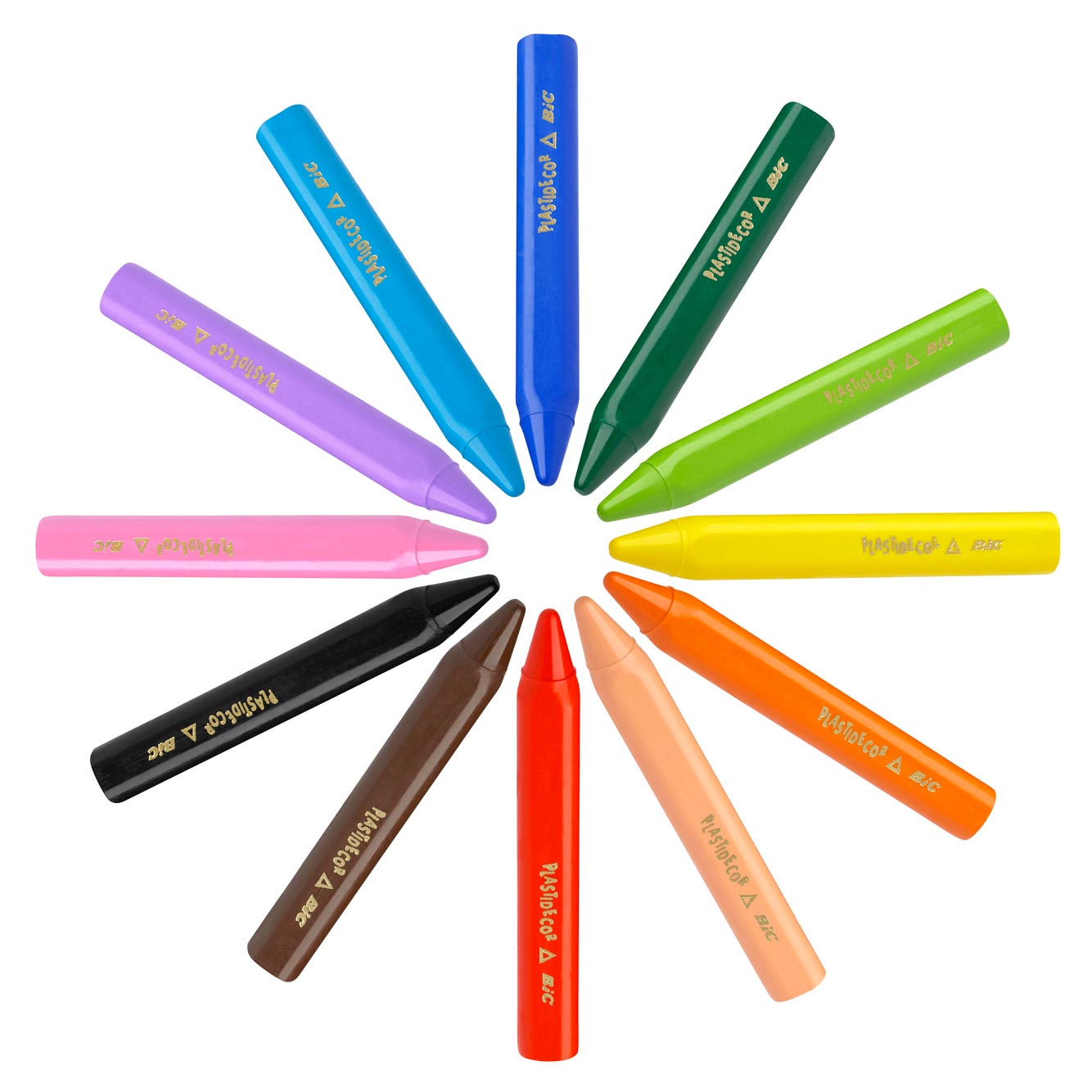 Bic kids plastidecor driehoek kleurkrijt, 144st.