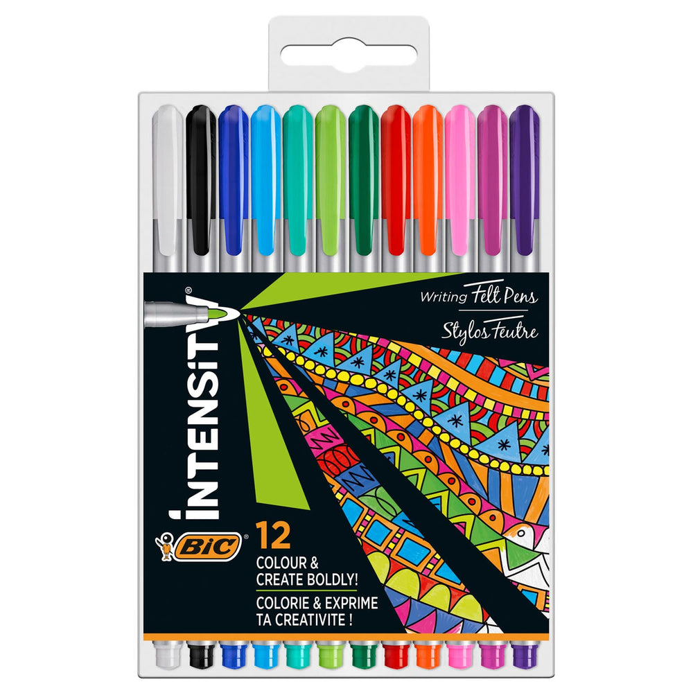 Bic intensiteit fineliners pastel, 12st.