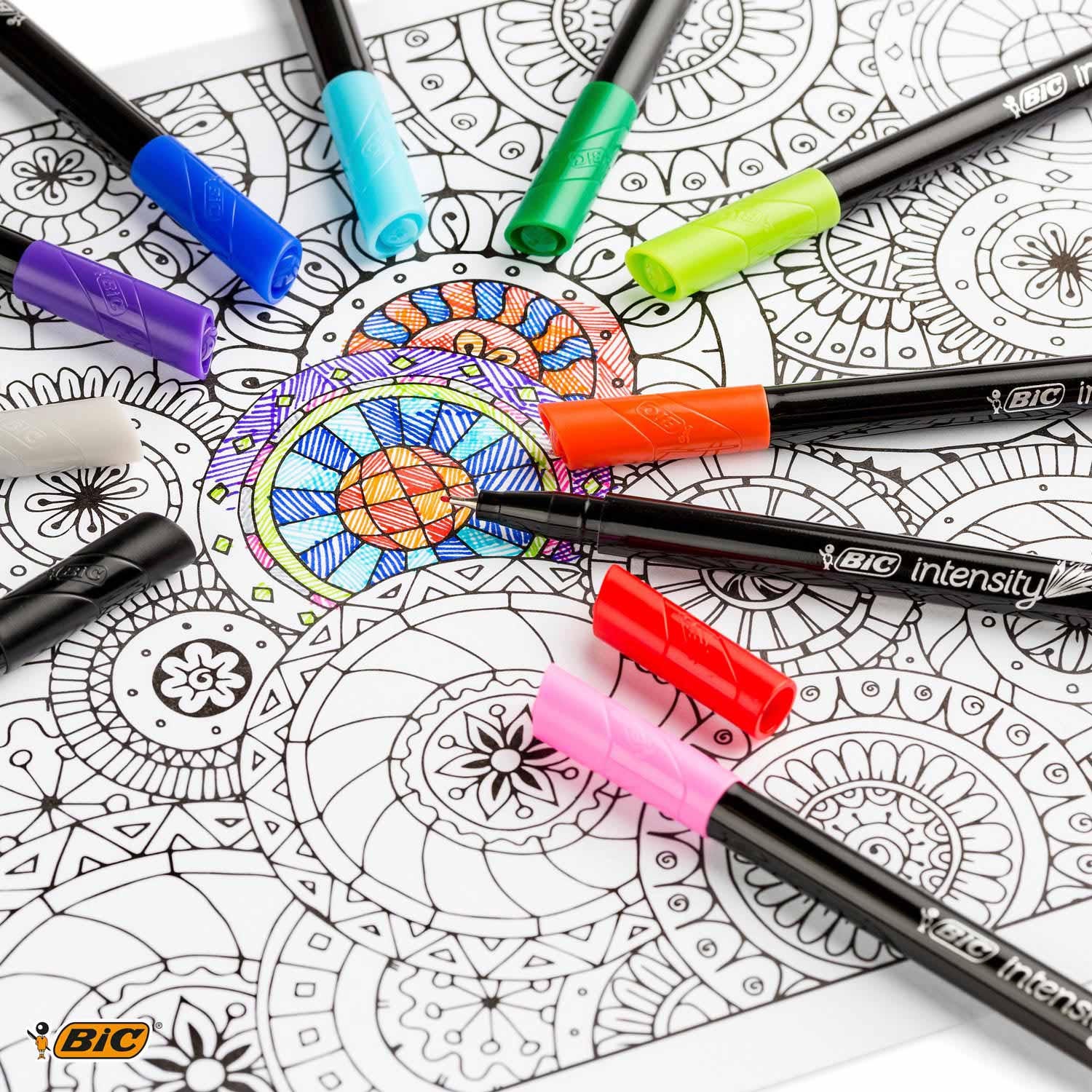 Bic intensiteit fineliners pastel, 12st.