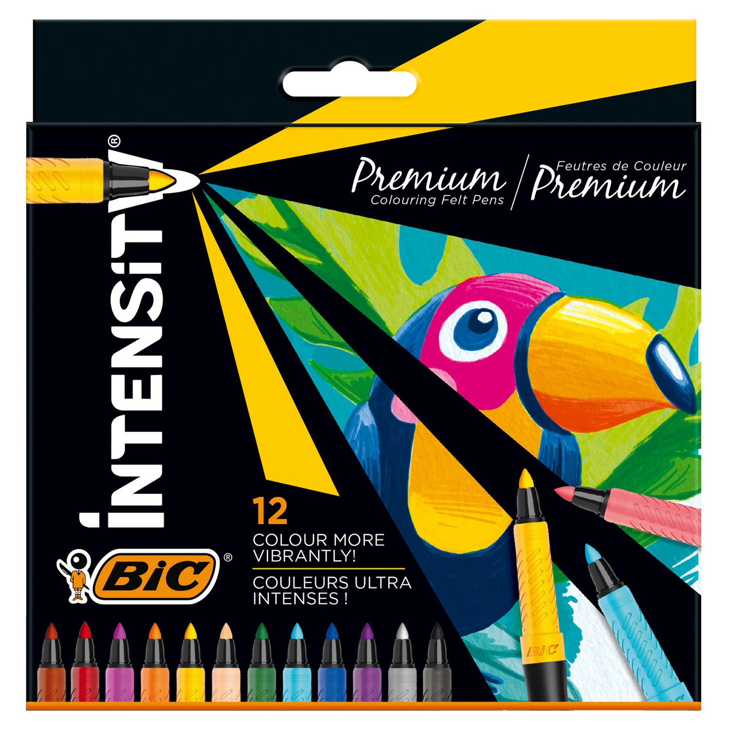 Bic intensity viltstiften luxe doos, 12st.