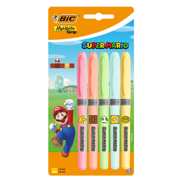 Bic Super Mario highlighters, 5 pc.