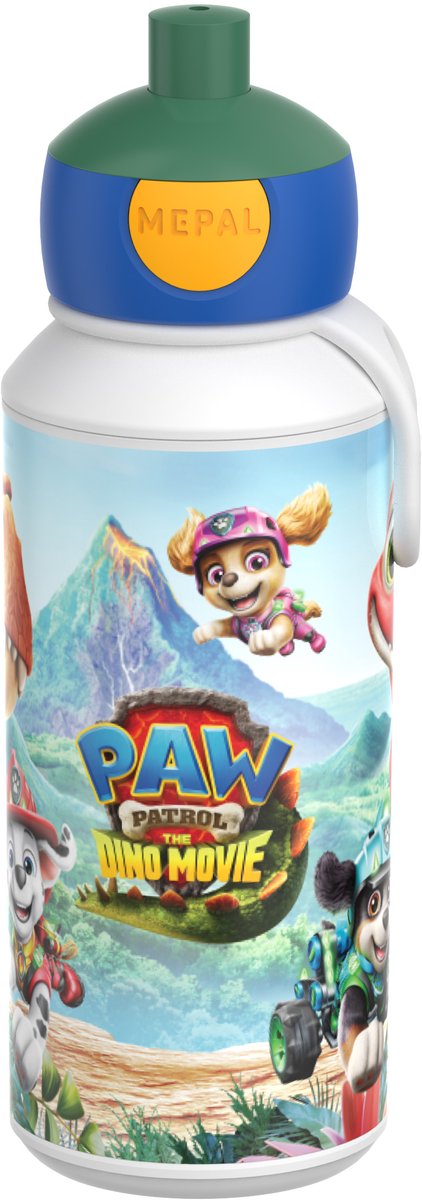 Mepal pop-up drinkfles campus - 400 ml - sluit goed af - drinkbeker voor kinderen - paw patrol dino
