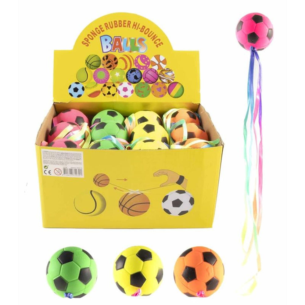 Jono speelgoed mini voetbal met lint, 6cm