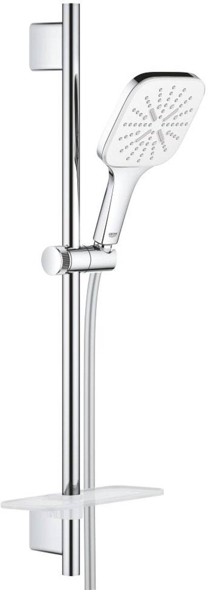 Grohe rainshower smartactive cube 130 glijstangset - 60 cm - met zeepschaal - chroom moon white - 26584ls0