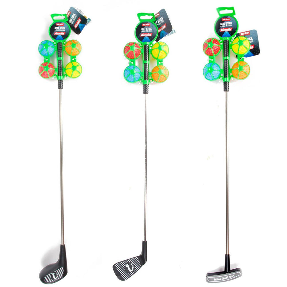 Toi-toys adrenix golfstick metaal met 4 elektrische ballen, 5dlg.