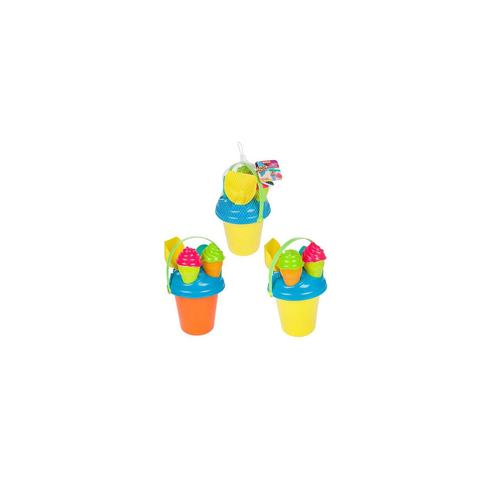 Toi-toys speelstrandset emmer en ijsvormen, 8dlg.