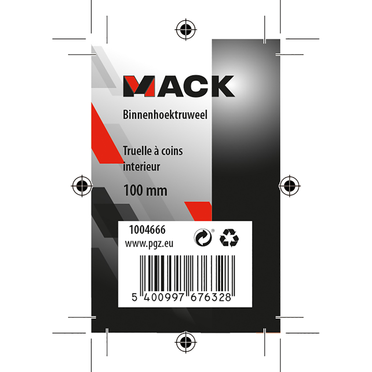 Mack 1004666 - scherp binnenhoektr 100 | 3 stuks