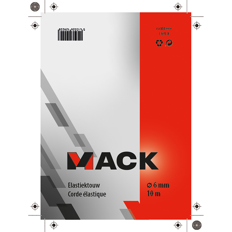 Mack 1014961 - elastiektouw streng 6mm 10m | 5 stuks