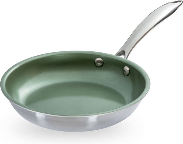 Diversen just vegan koekenpan eco 20cm rvs groen