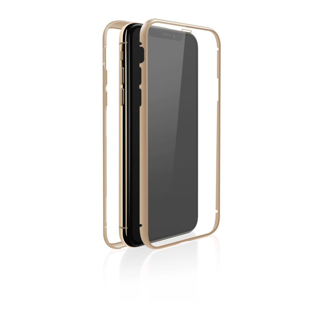 Witte diamanten bedekken 360° glas iPhone 11 goud