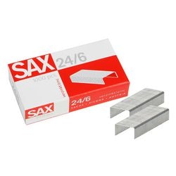 Nietjes sax zilver 24 6 staal 1.000 stuks 25 vel