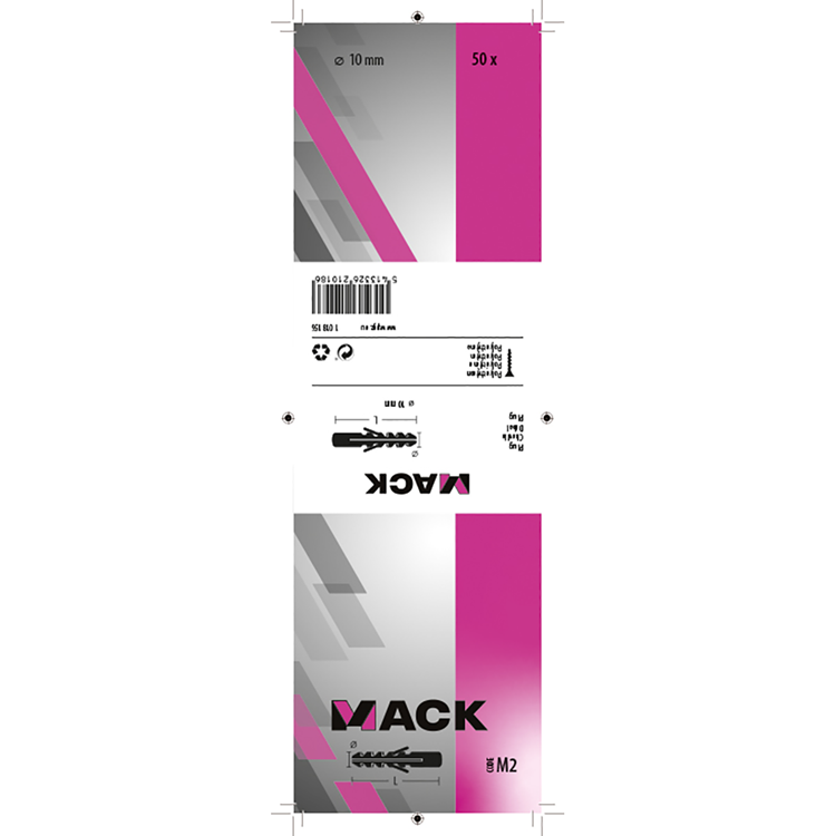 Mack 1018156 - plug polyethyleen 50 st 10mm | 3 stuks
