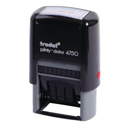 Datumstempel trodat ontvangen op 4750 40x23mm