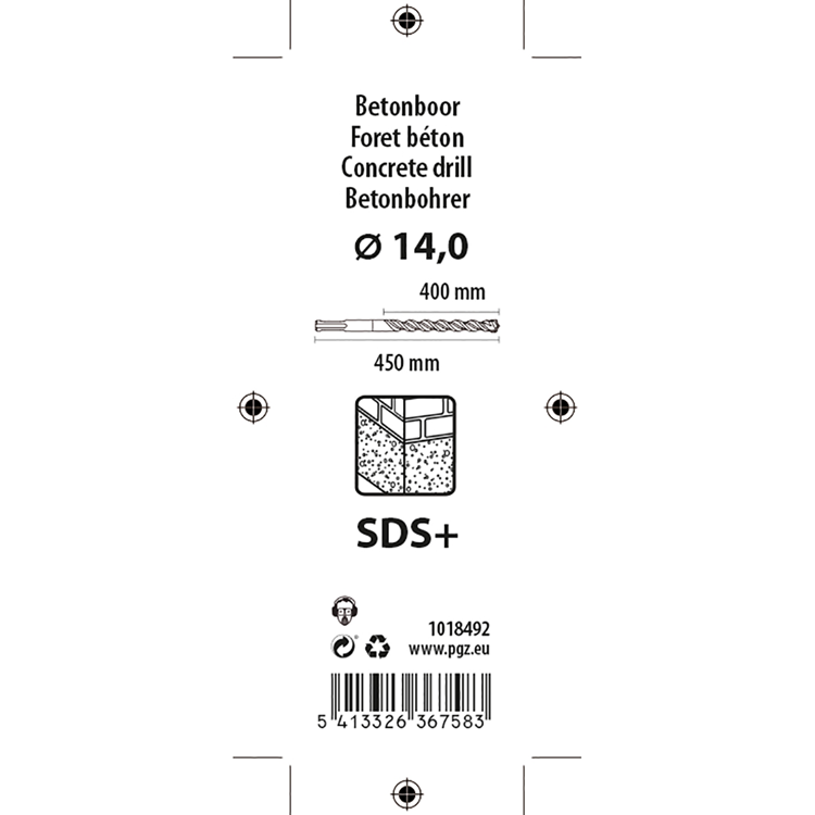 Mack 1018492 - sds-hamerboor sds + 14x450mm | 5 stuks