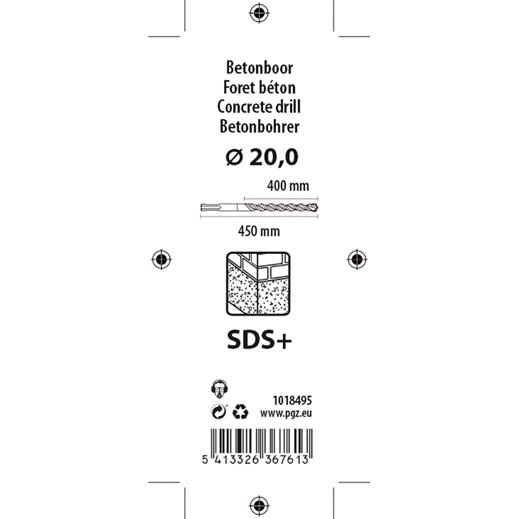 Mack 1018495 - sds-hamerboor sds + 20x450mm | 5 stuks