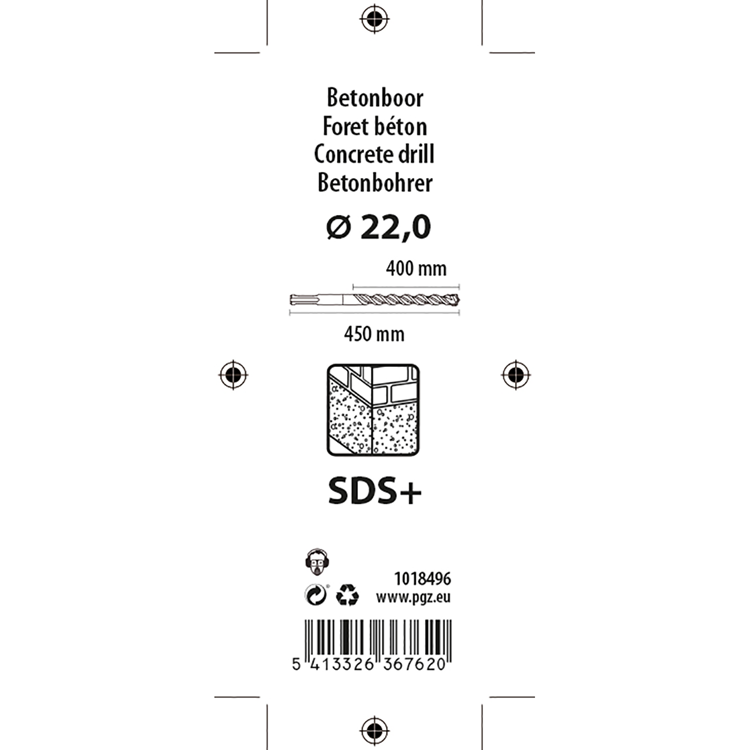 Mack 1018496 - sds-hamerboor sds + 22x450mm | 5 stuks