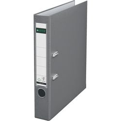 Leitz 180° kunststof ordner - 90% gerecycled karton - 30% pre-consumer gerecycled plastic - rugbreedte van 52 mm - a4 - grijs