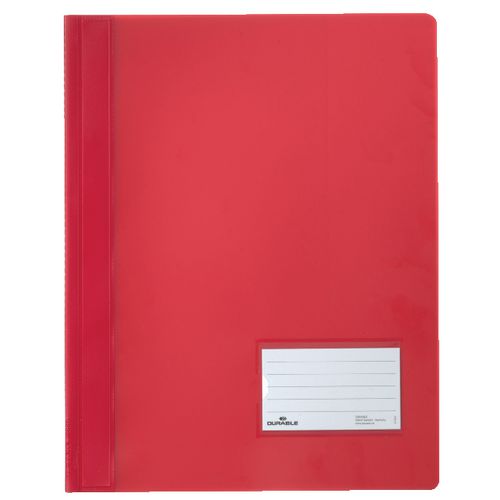 Snelhechter semi transparant durable 268003 a4 rood