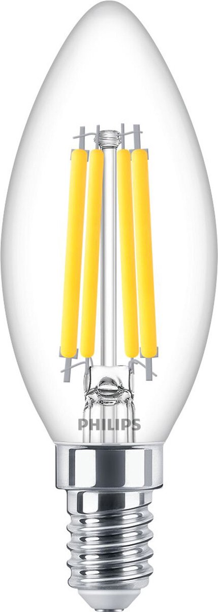 Philips - Master Value LEDCandle E14 Filament Clear 3.4W 470lm - 927 | Best Colour Rendition - Dimmable - Replaces 40W