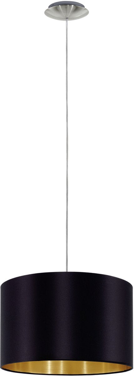 Eglo maserlo - hanglamp - 1 lichts - ø380mm. - nikkel-mat - zwart, goud