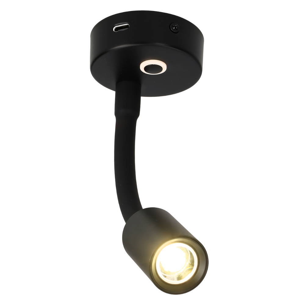 Felino flex opbouwspot met usb-c en touch dim schakelaar
