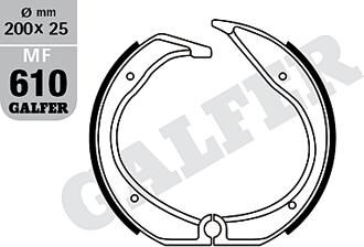 Galfer remsegmenten mf610 brake shoe mf610 g2165 organic