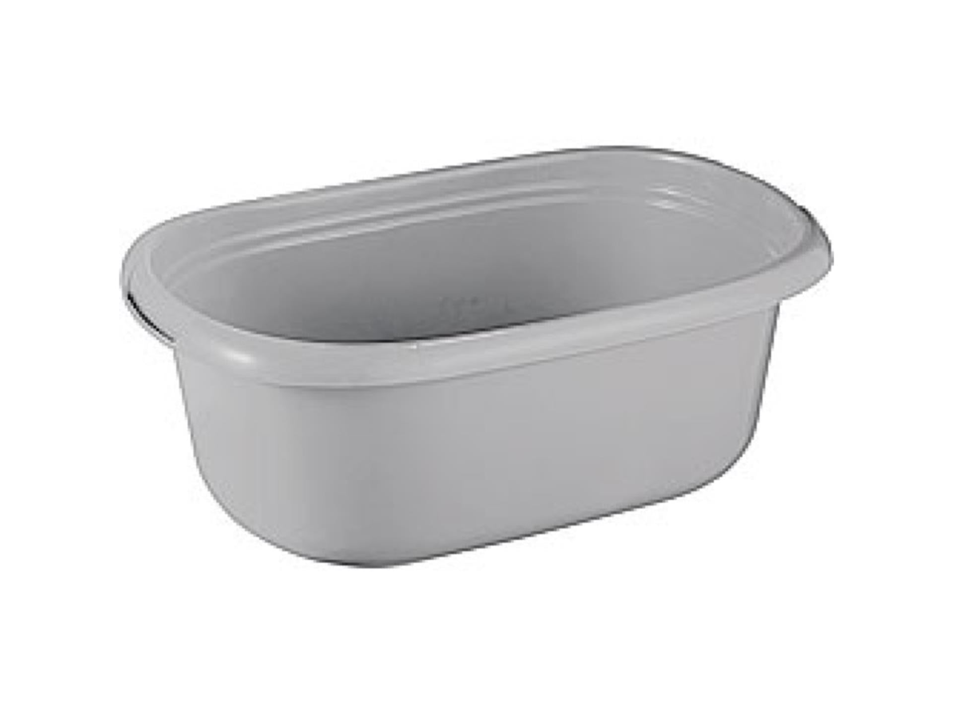 Sunware basic wasmand 40 liter zilver 65x44x25cm kunststof