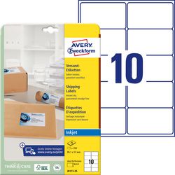 Adresetiketten avery quickpeel 250 stuks