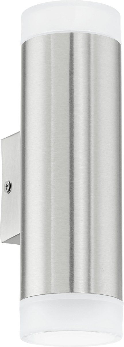 Eglo riga-led - buitenverlichting - wandlamp - 2 lichts - rvs - gesatineerd