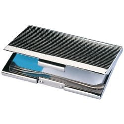 Visitekaarthouder sigel vz130 91x56mm chroom 20-kaartjes
