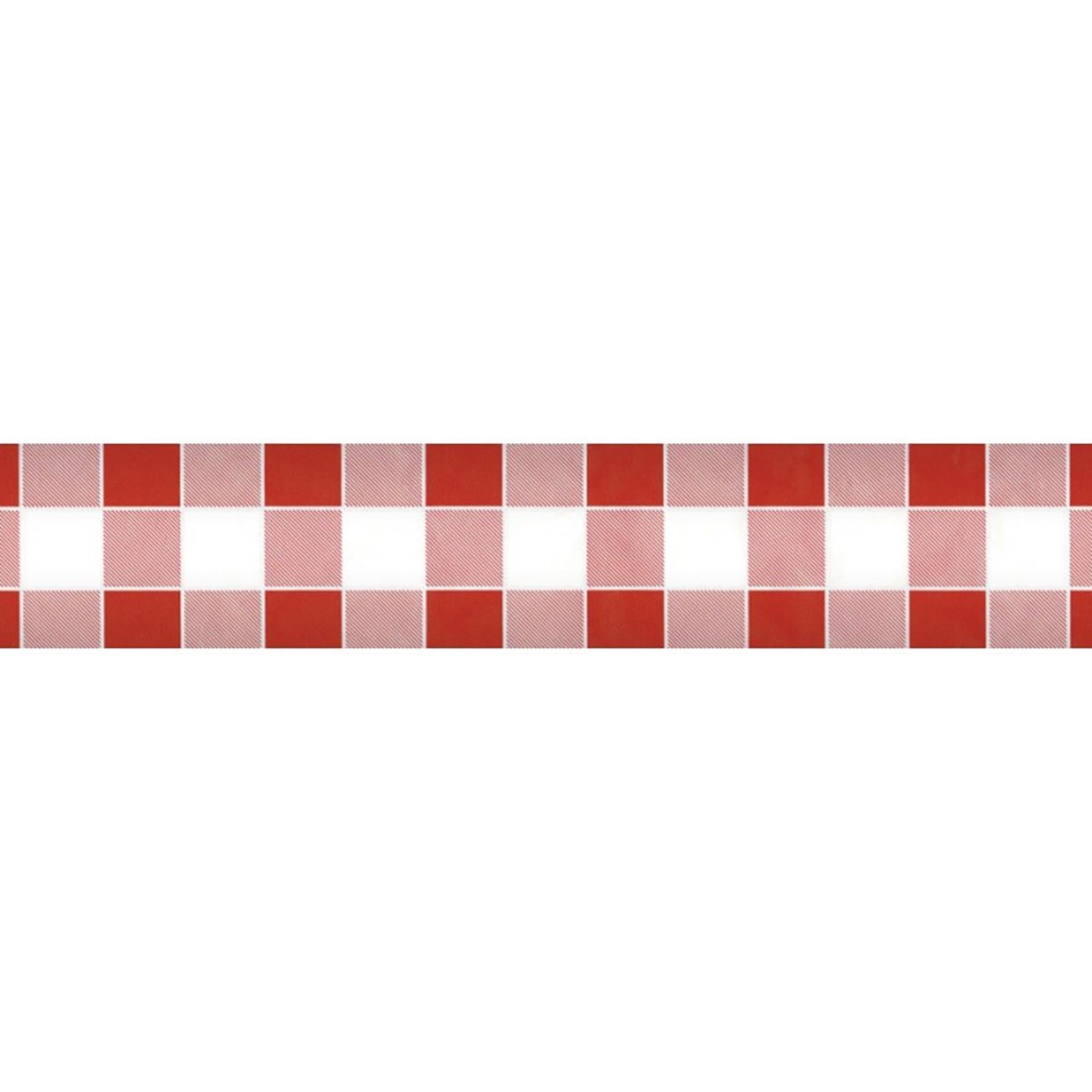 Wicotex damast papier 1,20x8m ruit rood