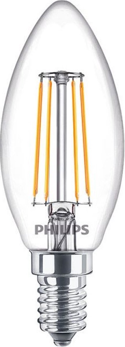 Philips - Master Value LEDCandle E14 Filament Clear 3.4W 470lm - 927 | Best Colour Rendition - Dimmable - Replaces 40W