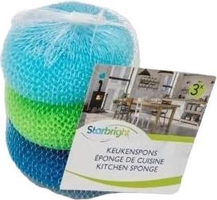 Starbright 1063303 - polyester pannenspons 3 stuks sb | 6 stuks