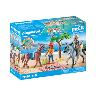 Melia playmobil 71470 startpakketten paardrijden naar het strand