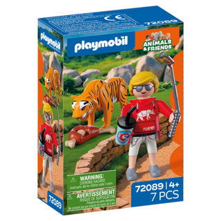 Playmobil 72089 dierentuin tijger en bezoeker | 2 stuks