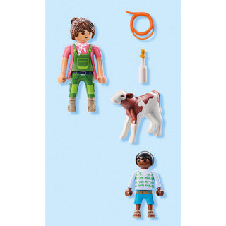 Playmobil 71803 boer met kalf | 2 stuks