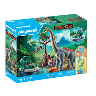 Playmobil 71819 brachiosaurus met hovercraft