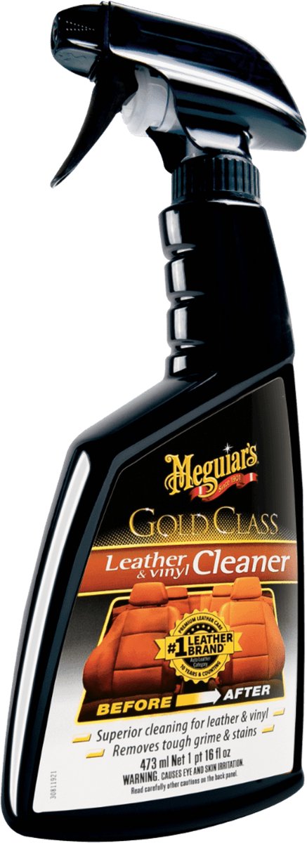 Meguiar's meguiar’s gold class leather vinyl cleaner spray 473ml – leerreiniger auto – voor leer vinyl – interieurverzorging