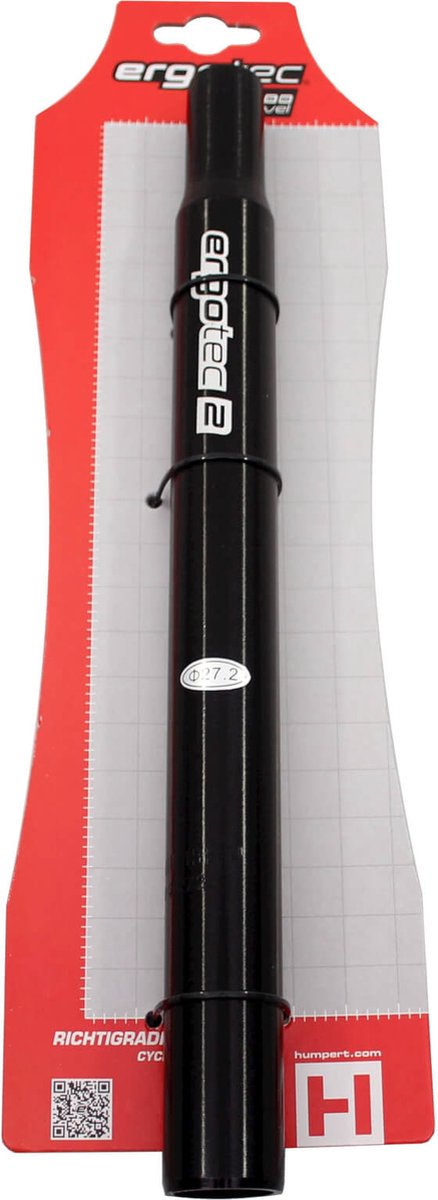 Ergotec zadelpen kaars 27,2 x 300 alu zw krt