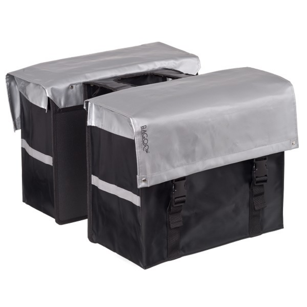 sacoche double Bisonyl 58 litres argent noir