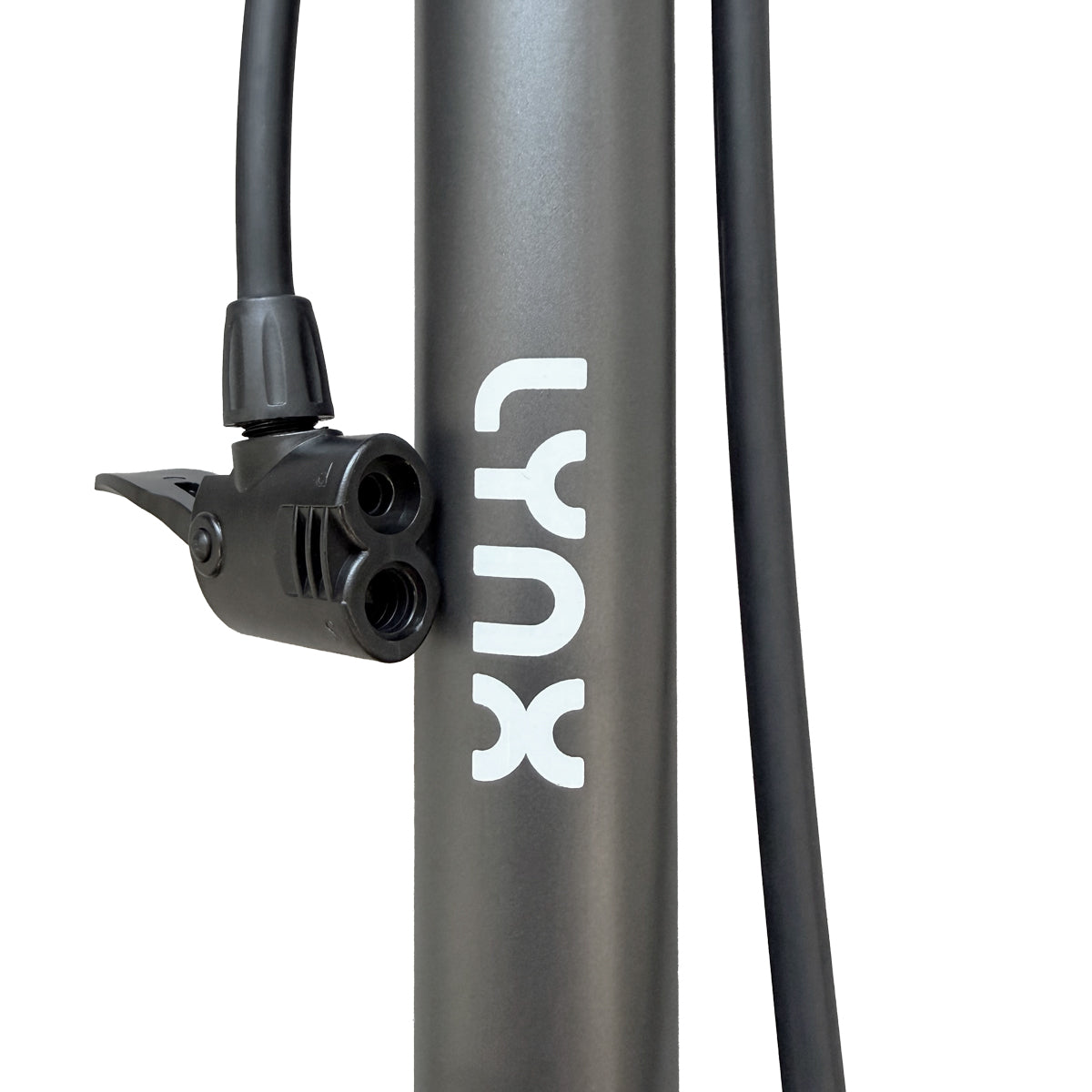 Lynx bicycle pump with pressure gauge black