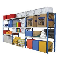 Basiselement arno space epsivol 180x60x250cm blauw lichtgrijs