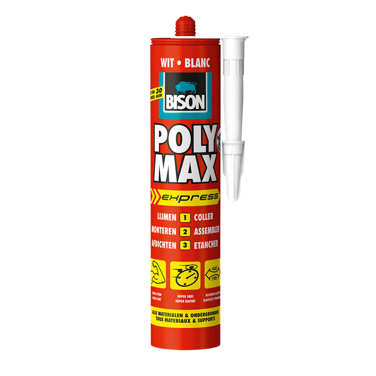 Bison 1029800 - b.poly max® express 425gr wit | 3 stuks