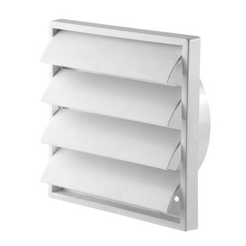 Haan met lamellen wit 187x187 mm 125 mm