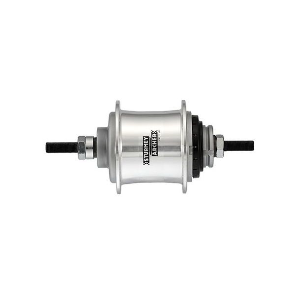 Versnellingsnaaf 2 versnellingen Sturmey Archer A2 Automaat vrijloopnaaf 36 gaats - zilver