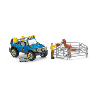 Schleich 41464 terreinwagen met dino-buitenpost