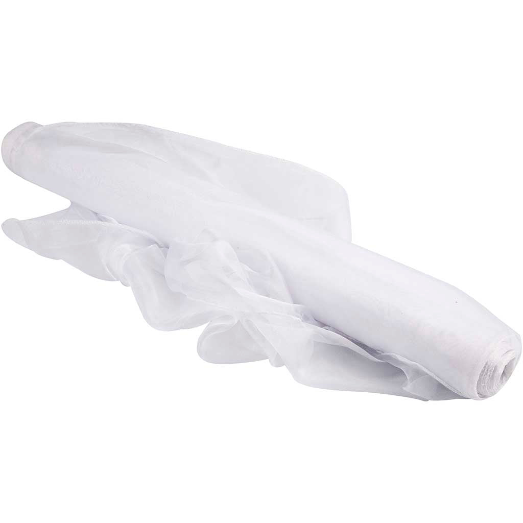 Creative company organza stof wit, 10m