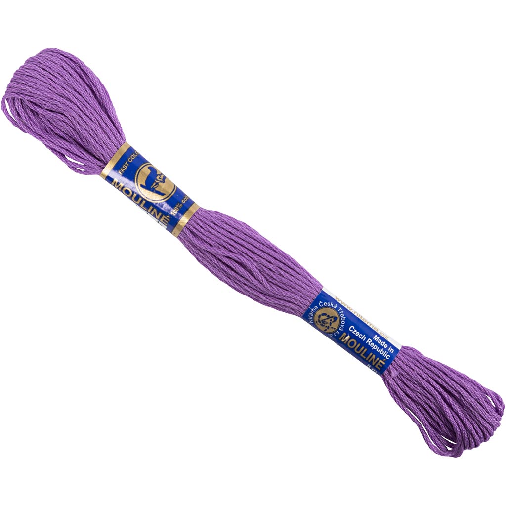 Creatief bedrijf borduurgaren paars, 8m